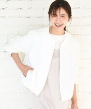 FKJGD37220 MK MICHEL KLEIN(MK ミッシェルクラン) [洗える]ストレッチライトブルゾン ダークグレー