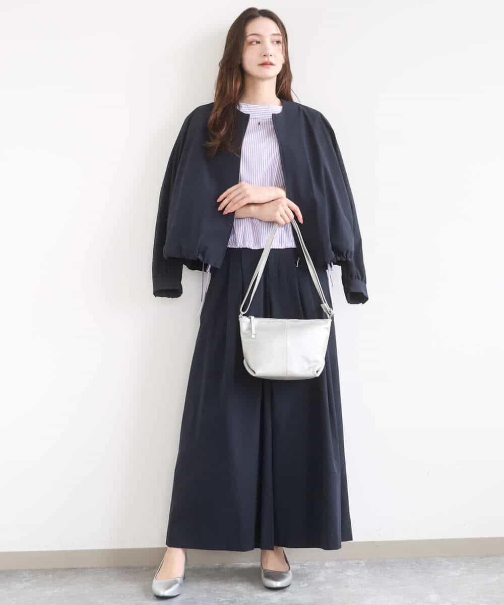 FKJGD37220 MK MICHEL KLEIN(MK ミッシェルクラン) [洗える]ストレッチライトブルゾン ダークグレー