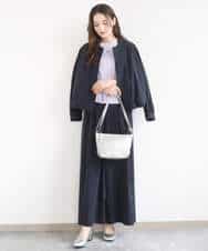 FKJGD37220 MK MICHEL KLEIN(MK ミッシェルクラン) [洗える]ストレッチライトブルゾン ダークグレー