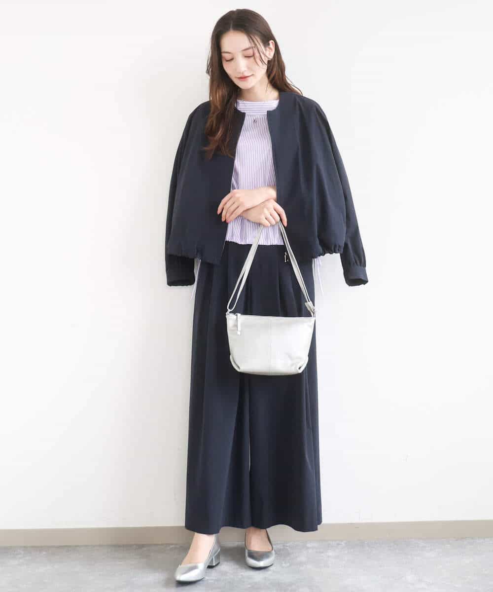 FKJGD37220 MK MICHEL KLEIN(MK ミッシェルクラン) [洗える]ストレッチライトブルゾン ダークグレー