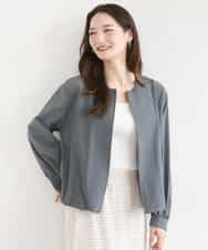 FKJGD37220 MK MICHEL KLEIN(MK ミッシェルクラン) [洗える]ストレッチライトブルゾン ダークグレー