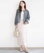 FKJGD37220 MK MICHEL KLEIN(MK ミッシェルクラン) [洗える]ストレッチライトブルゾン ダークグレー