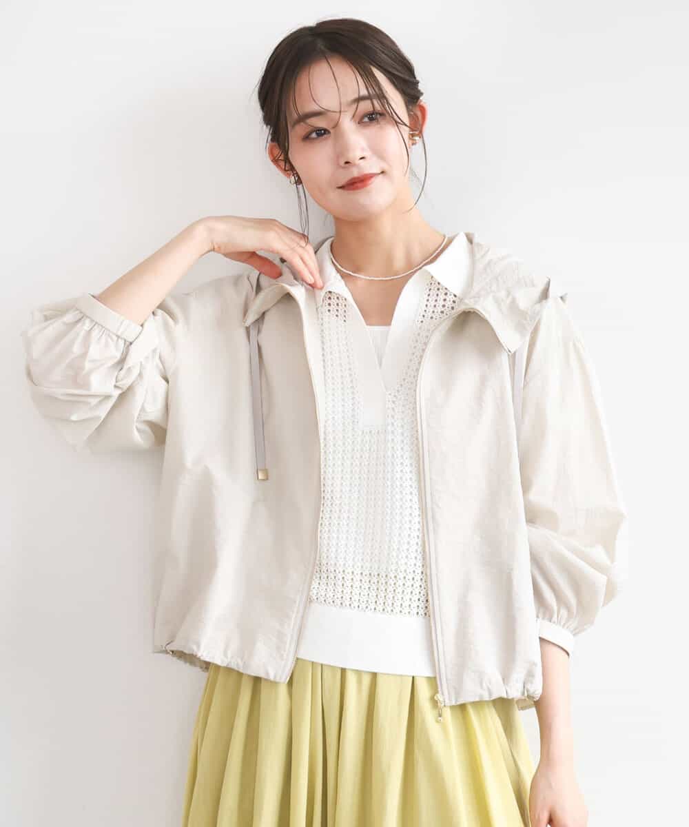 FKJGD47230 MK MICHEL KLEIN(MK ミッシェルクラン) [洗える]フーデットライトブルゾン ベージュ