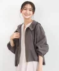 FKJGD47230 MK MICHEL KLEIN(MK ミッシェルクラン) [洗える]フーデットライトブルゾン ブラウン