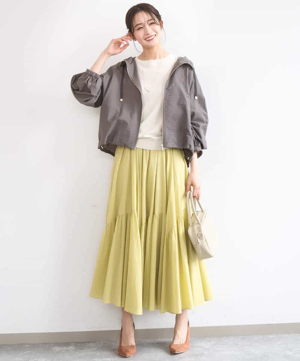 FKJGD47230 MK MICHEL KLEIN(MK ミッシェルクラン) [洗える]フーデットライトブルゾン ブラウン