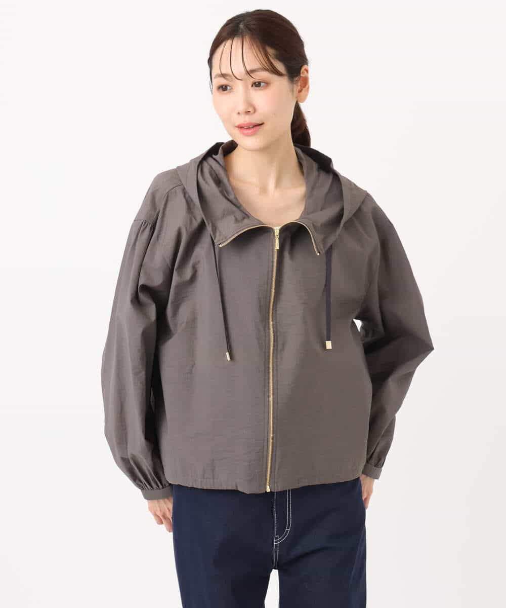 FKJGD47230 MK MICHEL KLEIN(MK ミッシェルクラン) [洗える]フーデットライトブルゾン ブラウン