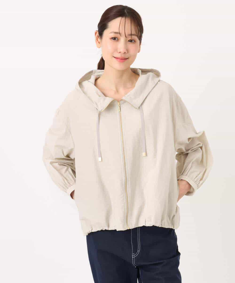 FKJGD47230 MK MICHEL KLEIN(MK ミッシェルクラン) [洗える]フーデットライトブルゾン ブラウン