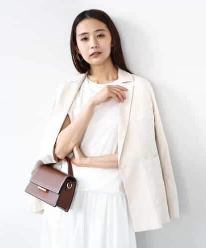 FKJHA65210 MK MICHEL KLEIN カラミメッシュシアージャケット/洗える