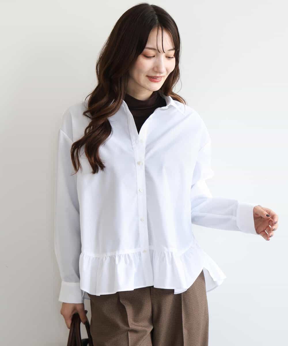 FKKAG35100 MK MICHEL KLEIN(MK ミッシェルクラン) [洗える]ハイネックカットソー ライトブルー