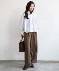 FKKAG35100 MK MICHEL KLEIN(MK ミッシェルクラン) [洗える]ハイネックカットソー ライトブルー
