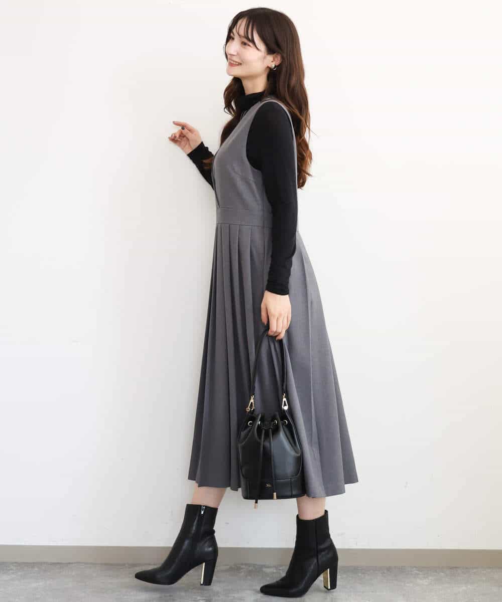 FKKAG35100 MK MICHEL KLEIN(MK ミッシェルクラン) [洗える]ハイネックカットソー ライトブルー