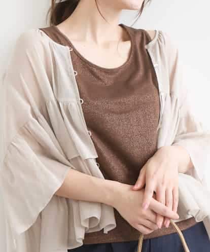 FKKGD32045 MK MICHEL KLEIN [UVカット/洗える]ラメタンクトップ