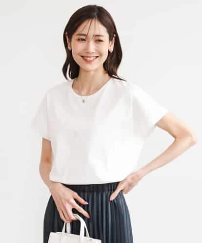 FKKGD50085  [洗える]ニュアンスロゴ フレンチスリーブTシャツ