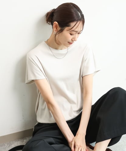 FKKGD62090  [接触冷感/洗える]裾ドロストデザインカットソー