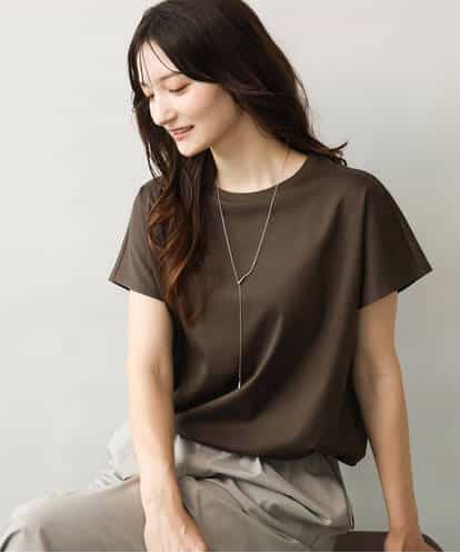 FKKGD62090 MK MICHEL KLEIN [接触冷感/洗える]裾ドロストデザインカットソー