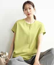 FKKJD22130 MK MICHEL KLEIN(MK ミッシェルクラン) [洗える]前後2way フロントジップデザインカットソー ダークグレー