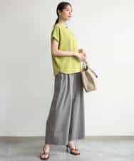 FKKJD22130 MK MICHEL KLEIN(MK ミッシェルクラン) [洗える]前後2way フロントジップデザインカットソー ダークグレー