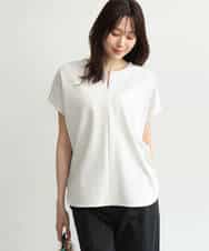 FKKJD22130 MK MICHEL KLEIN(MK ミッシェルクラン) [洗える]前後2way フロントジップデザインカットソー ダークグレー