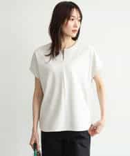FKKJD22130 MK MICHEL KLEIN(MK ミッシェルクラン) [洗える]前後2way フロントジップデザインカットソー ダークグレー