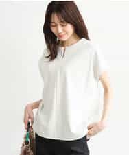 FKKJD22130 MK MICHEL KLEIN(MK ミッシェルクラン) [洗える]前後2way フロントジップデザインカットソー ダークグレー