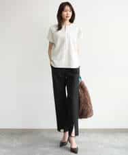 FKKJD22130 MK MICHEL KLEIN(MK ミッシェルクラン) [洗える]前後2way フロントジップデザインカットソー ダークグレー