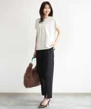 FKKJD22130 MK MICHEL KLEIN(MK ミッシェルクラン) [洗える]前後2way フロントジップデザインカットソー ダークグレー