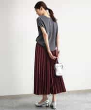 FKKJD22130 MK MICHEL KLEIN(MK ミッシェルクラン) [洗える]前後2way フロントジップデザインカットソー ダークグレー