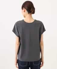 FKKJD22130 MK MICHEL KLEIN(MK ミッシェルクラン) [洗える]前後2way フロントジップデザインカットソー ダークグレー