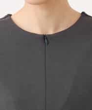 FKKJD22130 MK MICHEL KLEIN(MK ミッシェルクラン) [洗える]前後2way フロントジップデザインカットソー ダークグレー