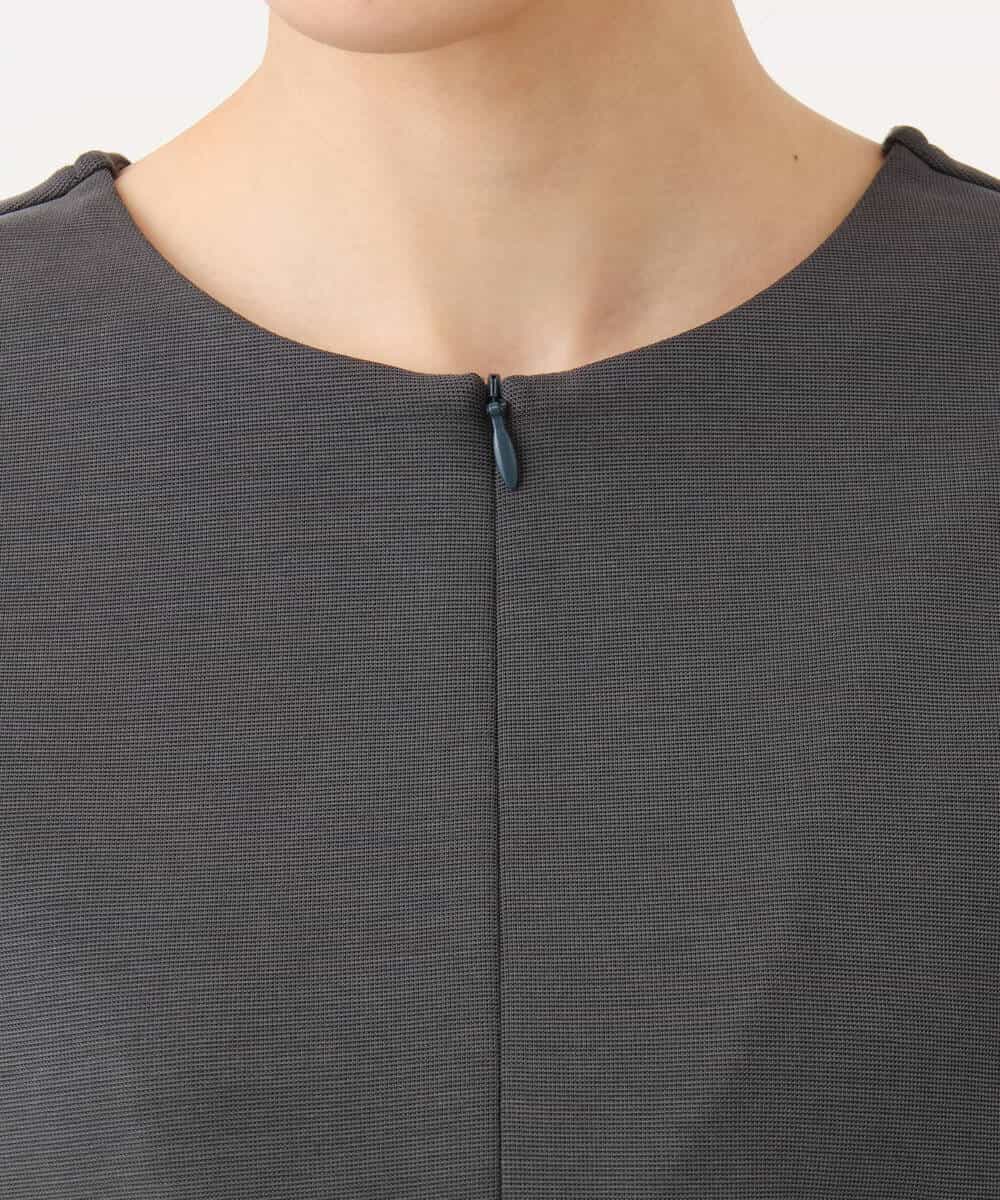 FKKJD22130 MK MICHEL KLEIN(MK ミッシェルクラン) [洗える]前後2way フロントジップデザインカットソー ダークグレー