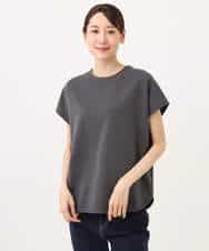 FKKJD22130 MK MICHEL KLEIN(MK ミッシェルクラン) [洗える]前後2way フロントジップデザインカットソー ダークグレー