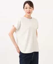 FKKJD22130 MK MICHEL KLEIN(MK ミッシェルクラン) [洗える]前後2way フロントジップデザインカットソー ダークグレー