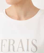 FKKJD23090 MK MICHEL KLEIN(MK ミッシェルクラン) [洗える]シフォン切替えフロッキーロゴTシャツ ホワイト