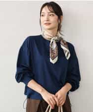 FKKJD30120 MK MICHEL KLEIN(MK ミッシェルクラン) [洗える]ドロスト仕様異素材カットソー ライトグレー