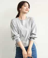 FKKJD30120 MK MICHEL KLEIN(MK ミッシェルクラン) [洗える]ドロスト仕様異素材カットソー ライトグレー