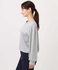 FKKJD30120 MK MICHEL KLEIN(MK ミッシェルクラン) [洗える]ドロスト仕様異素材カットソー ライトグレー