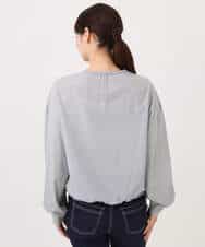 FKKJD30120 MK MICHEL KLEIN(MK ミッシェルクラン) [洗える]ドロスト仕様異素材カットソー ライトグレー