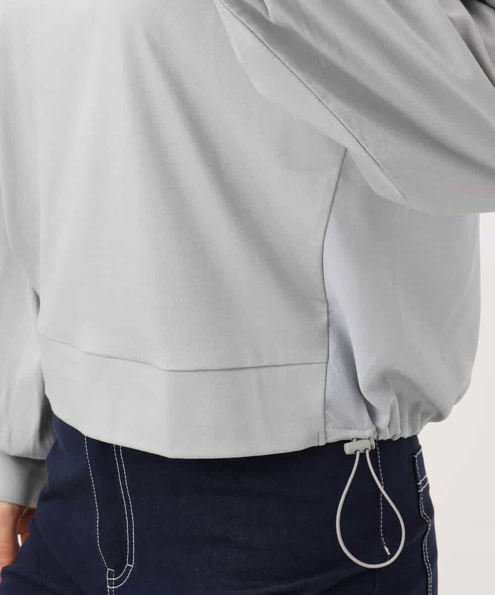 FKKJD30120 MK MICHEL KLEIN(MK ミッシェルクラン) [洗える]ドロスト仕様異素材カットソー ライトグレー