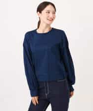 FKKJD30120 MK MICHEL KLEIN(MK ミッシェルクラン) [洗える]ドロスト仕様異素材カットソー ライトグレー