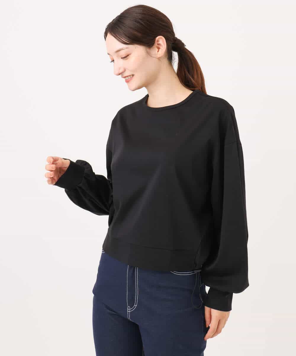 FKKJD30120 MK MICHEL KLEIN(MK ミッシェルクラン) [洗える]ドロスト仕様異素材カットソー ライトグレー