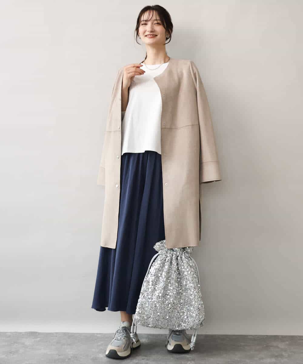 FKKJD31110 MK MICHEL KLEIN(MK ミッシェルクラン) [洗える]レース刺繍ロゴロンT ブラック