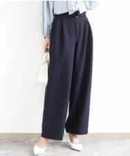 FKLFD10170 MK MICHEL KLEIN(MK ミッシェルクラン) [洗える]バレルシルエットパンツ ネイビー