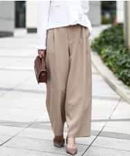 FKLFD10170 MK MICHEL KLEIN(MK ミッシェルクラン) [洗える]バレルシルエットパンツ ベージュ