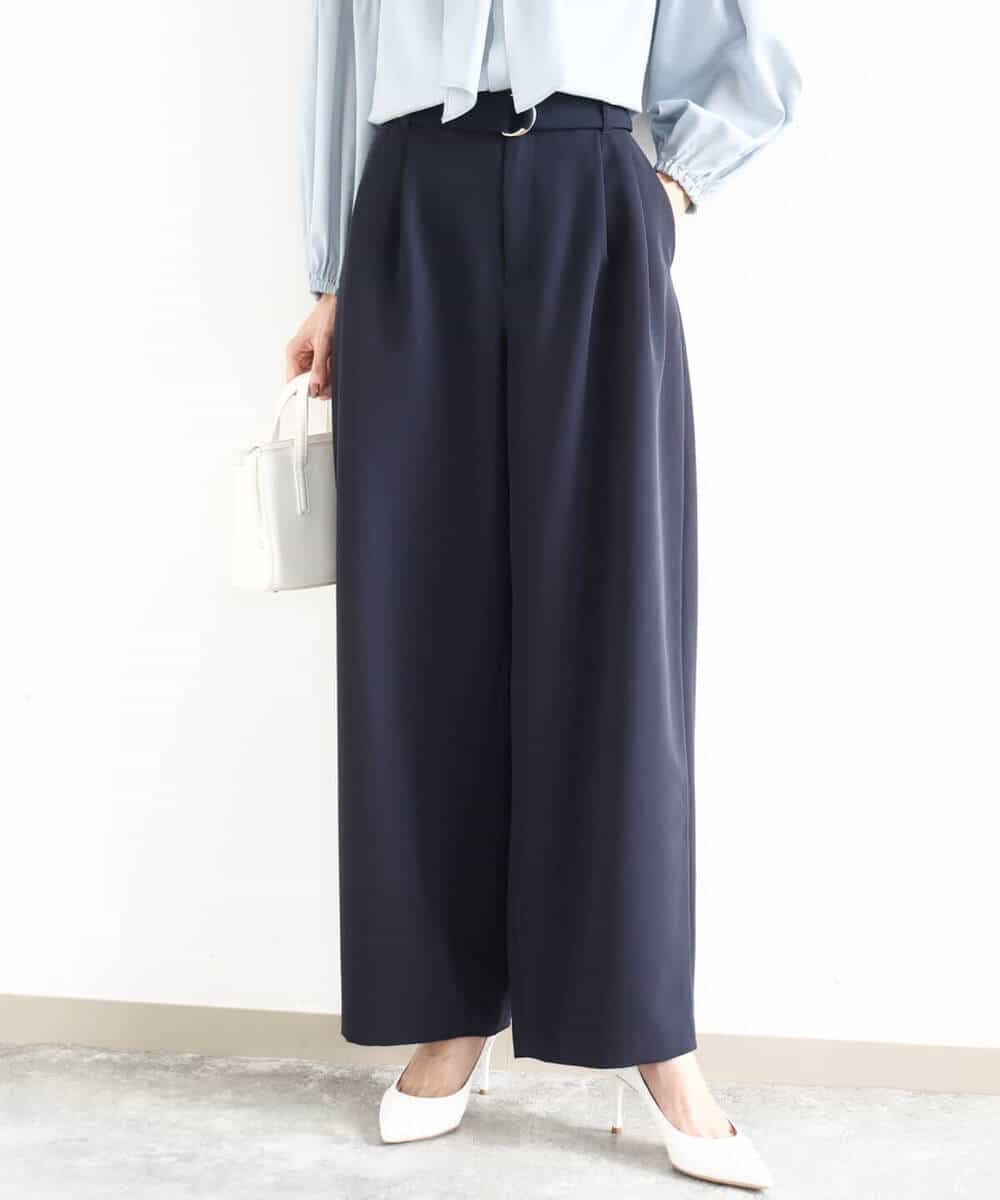 FKLFD10170 MK MICHEL KLEIN(MK ミッシェルクラン) [洗える]バレルシルエットパンツ ベージュ