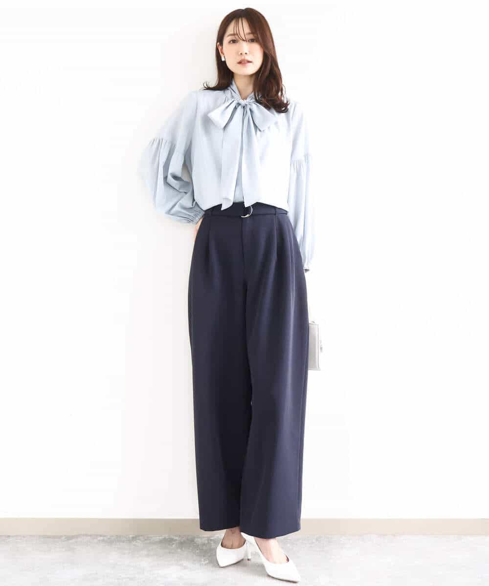 FKLFD10170 MK MICHEL KLEIN(MK ミッシェルクラン) [洗える]バレルシルエットパンツ ベージュ