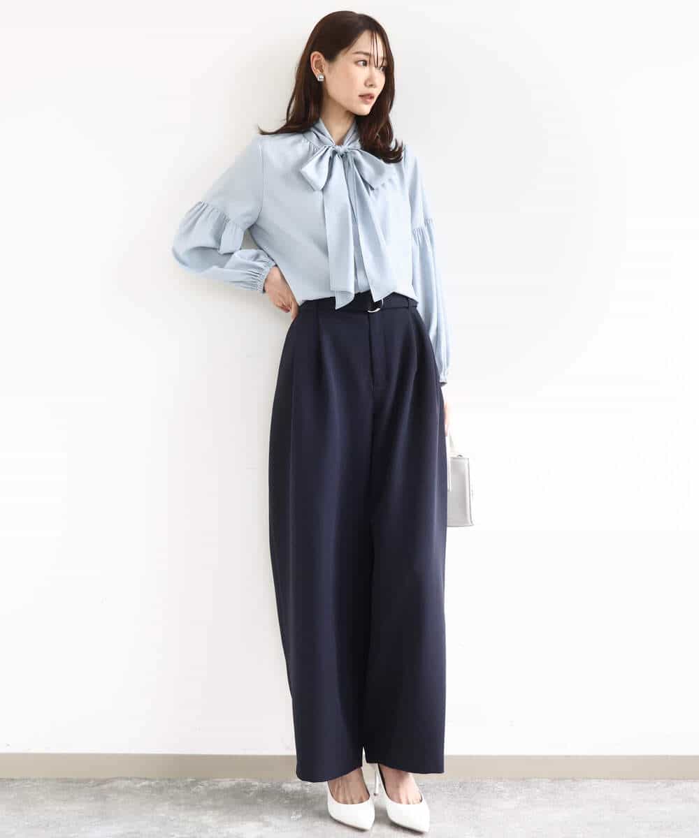 FKLFD10170 MK MICHEL KLEIN(MK ミッシェルクラン) [洗える]バレルシルエットパンツ ベージュ