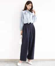 FKLFD10170 MK MICHEL KLEIN(MK ミッシェルクラン) [洗える]バレルシルエットパンツ ベージュ