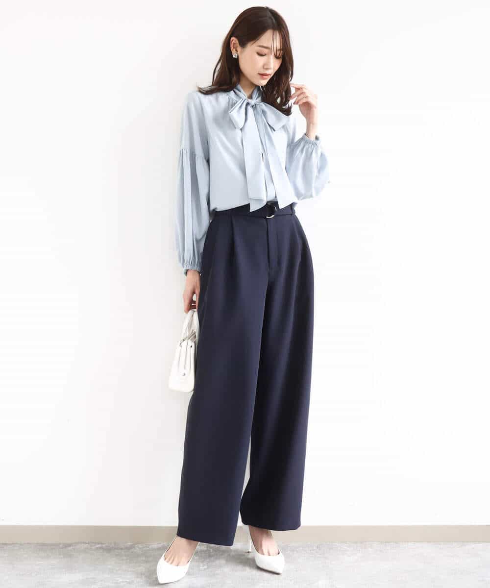 FKLFD10170 MK MICHEL KLEIN(MK ミッシェルクラン) [洗える]バレルシルエットパンツ ベージュ