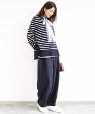 FKLFD10170 MK MICHEL KLEIN(MK ミッシェルクラン) [洗える]バレルシルエットパンツ ベージュ