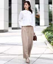 FKLFD10170 MK MICHEL KLEIN(MK ミッシェルクラン) [洗える]バレルシルエットパンツ ベージュ